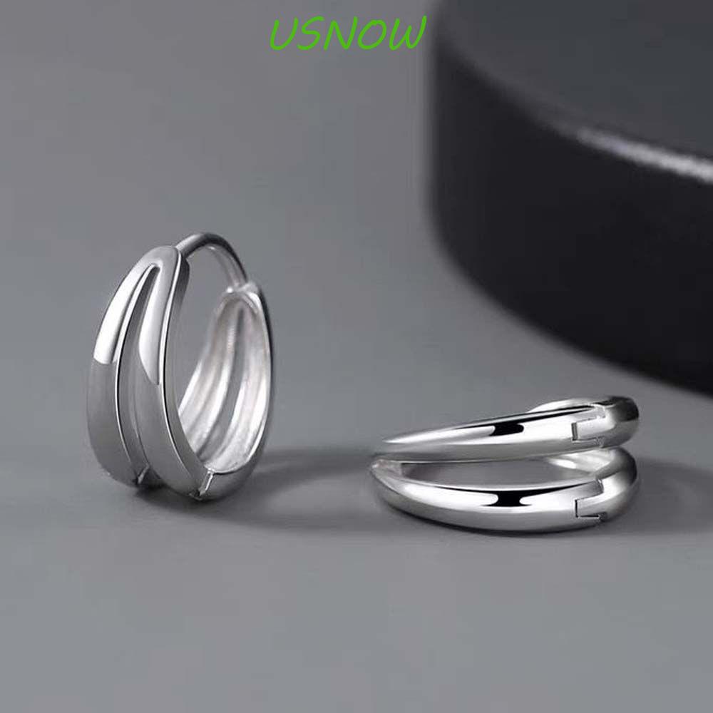 Khuyên Tai Tròn Nhiều Lớp Phong Cách Hip Hop Đơn Giản Chất Lượng Cao Cho Nam