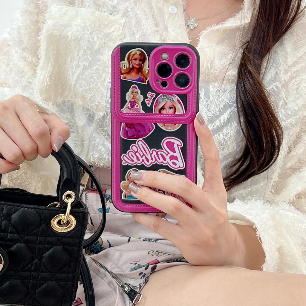 Ốp Điện Thoại TPU Silicon Mềm In Hình Búp Bê Barbie Màu Hồng Dễ Thương Cho iPhone 14 13 12 11 PRO MAX