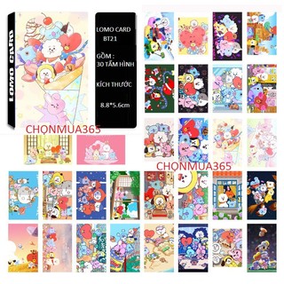 Lomo ảnh thẻ bt21 30 tấm siêu đáng yêu