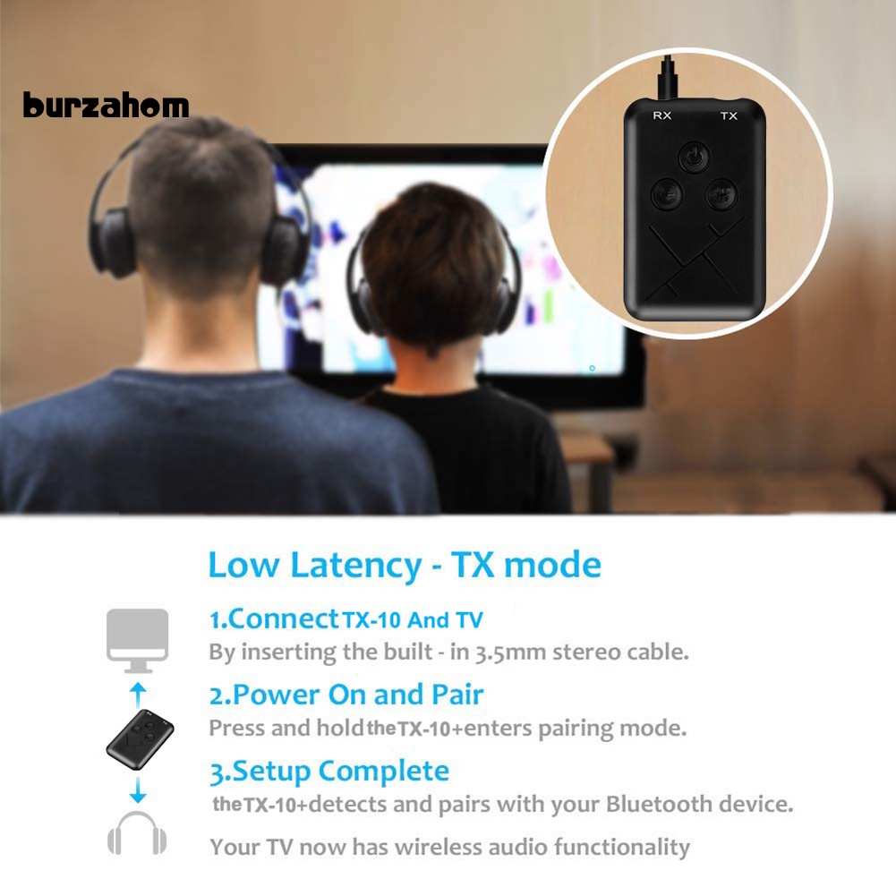 Thiết Bị NhậN TruyềN Âm Thanh Bluetooth Không Dây 2 Trong 1 3.5mm KèM Phụ KiệN Chuyên DụNg Cho Loa TV