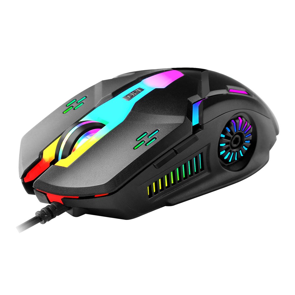 Wire Mouse 3200Dpi Optical 6 Keys Usb Rgb Backlight Gaming Desktop Laptop Computer Accessories [Q/2]