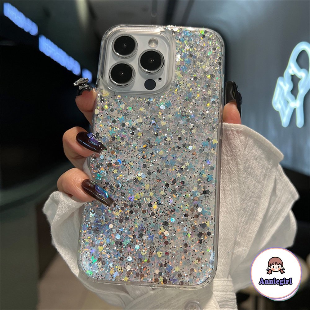 Ốp Điện Thoại TPU Mềm Chống Trượt Phối Sequin Lấp Lánh Sang Trọng Cho IPhone14 14 13 12 11 Pro Max 14