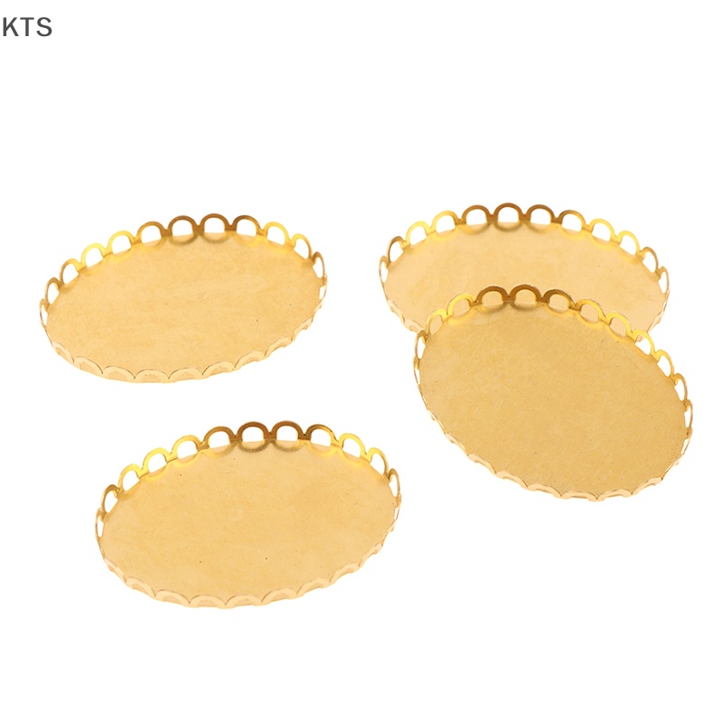 Set 2 Khay Kim Loại Mini Xinh Xắn Dùng Để Trang Trí Nhà Búp Bê