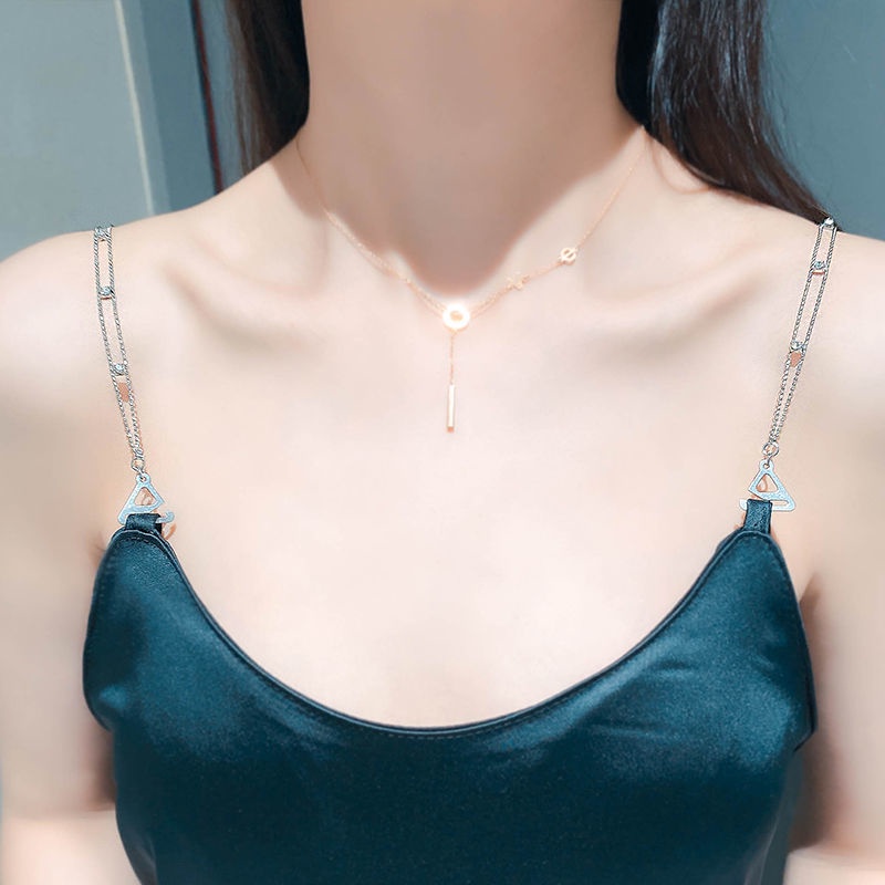 Dây Áo Ngực Đính Đá Chống Trượt Phong Cách Mới