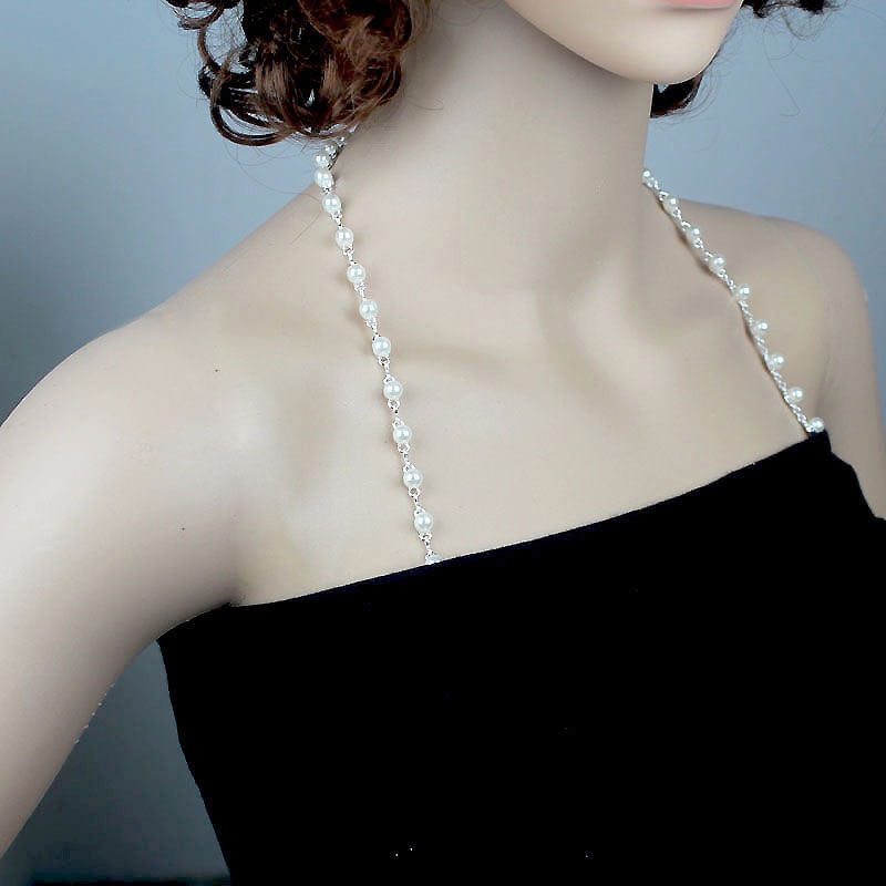 Dây đeo áo ngực Dây đeo vai Dây đeo vai Tiếp xúc Siêu tiên Một vai Áo ngực có thể tháo rời Phụ kiện kim loại ngọc trai