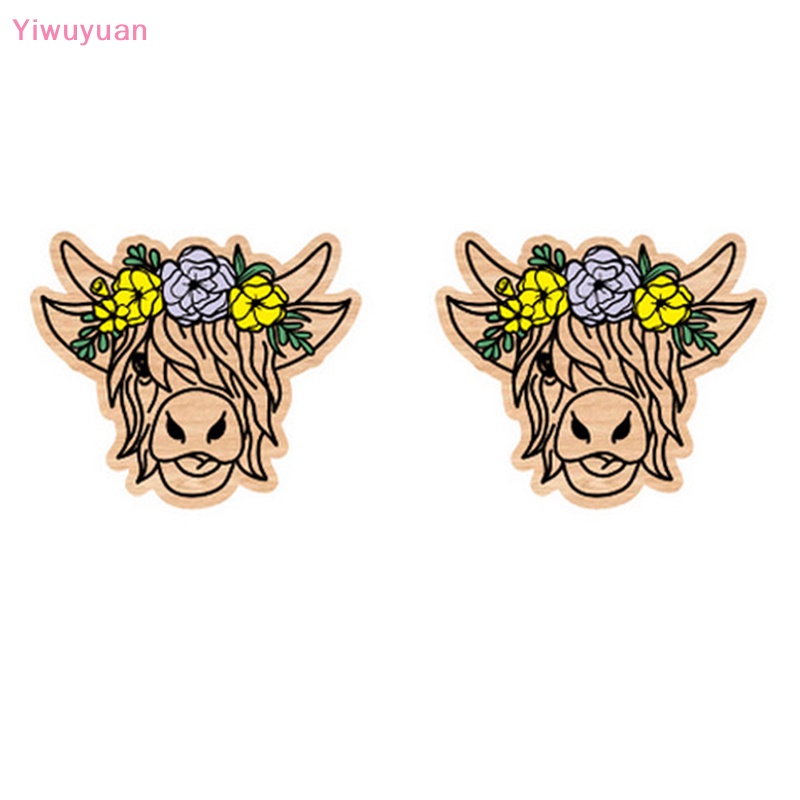 1 Đôi Bông Tai Hình Bò Nông Trại Đồng Quê Mới