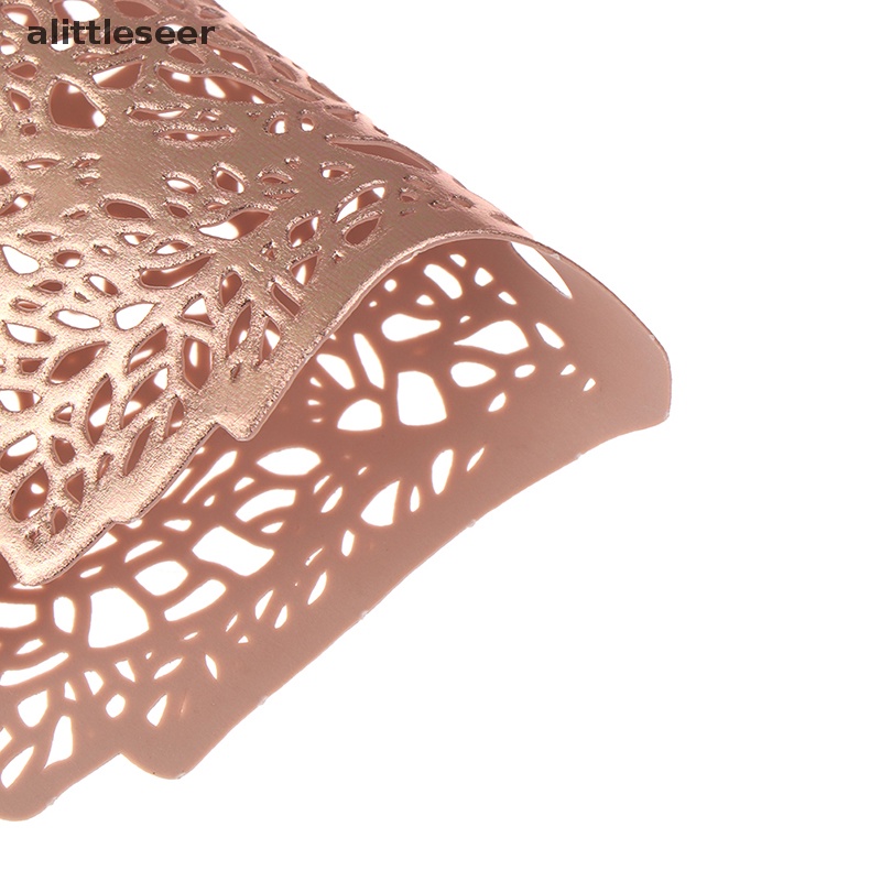 1 Tấm Lót Bàn Ăn Bằng PVC Hình Chiếc Lá Thiết Kế Đục Lỗ Độc Đáo Tiện Dụng