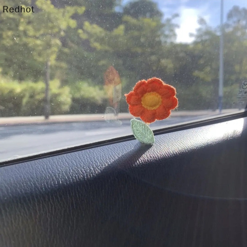 &lt; Redhot &gt; Bộ 2 Hoa Nhỏ Lắc Lò Xo Trang Trí Bảng Điều Khiển Cửa Sổ Xe Hơi