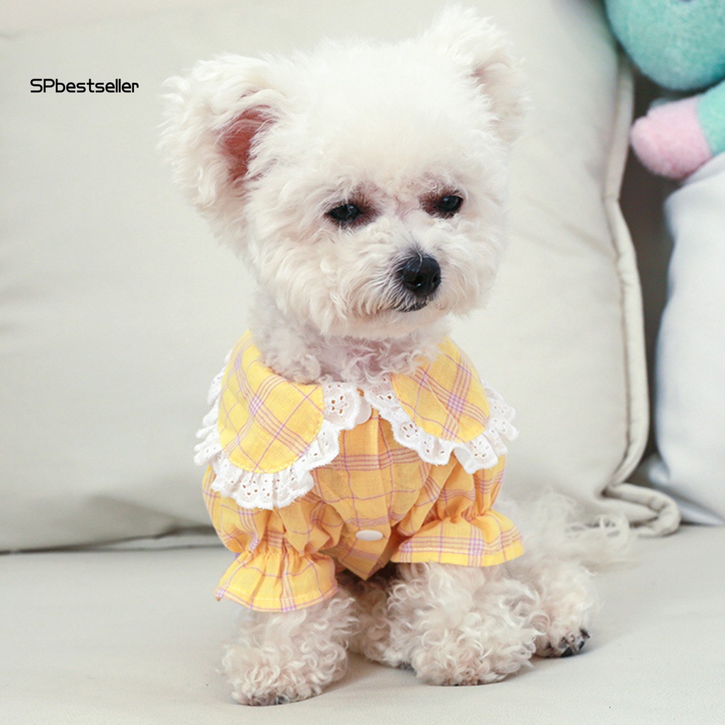 Đầm Công Chúa Họa Tiết Sọc Caro Xinh Xắn Cho Thú Cưng