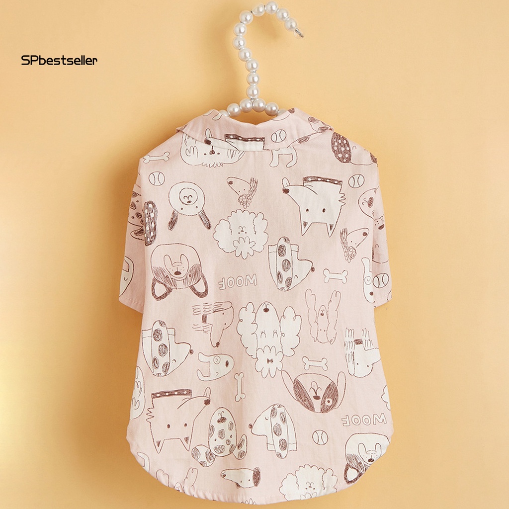 Áo Thun Cotton In Họa Tiết Hoạt Hình Dễ Thương Thời Trang Mùa Hè Cho Thú Cưng