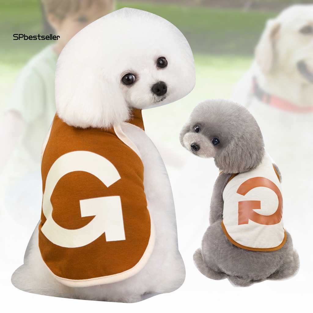 Áo Thun Ba Lỗ In Chữ G Thoáng Khí Thời Trang Mùa Hè Cho Thú Cưng