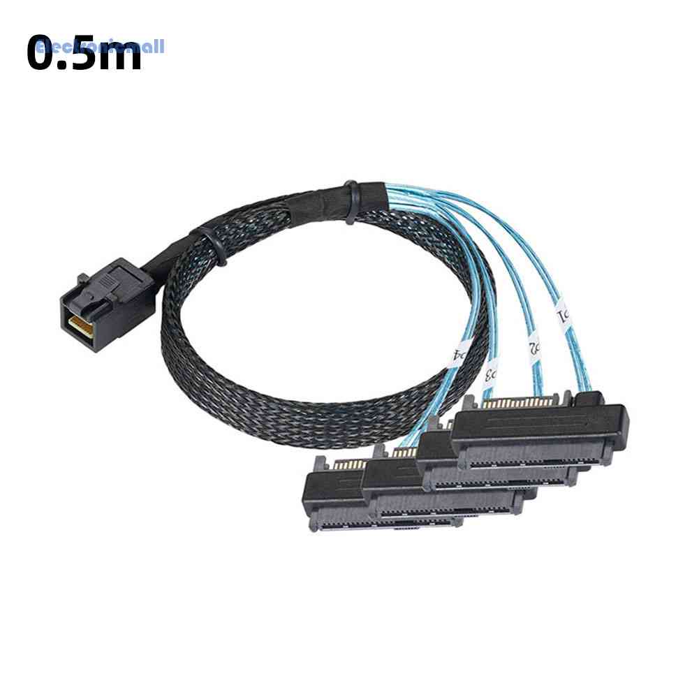 Cáp Chuyển Đổi Nguồn Điện MiniSAS HD SFF-8643 36P Sang 4SFF-8482 29 15P SAS SATA Dài 0.5m / 1m