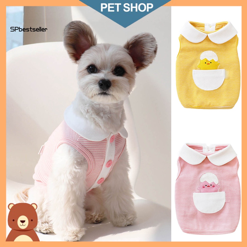 Áo Sát Nách Thoáng Khí Họa Tiết Vỏ Trứng Dễ Thương Thời Trang Mùa Hè Cho Cún Cưng