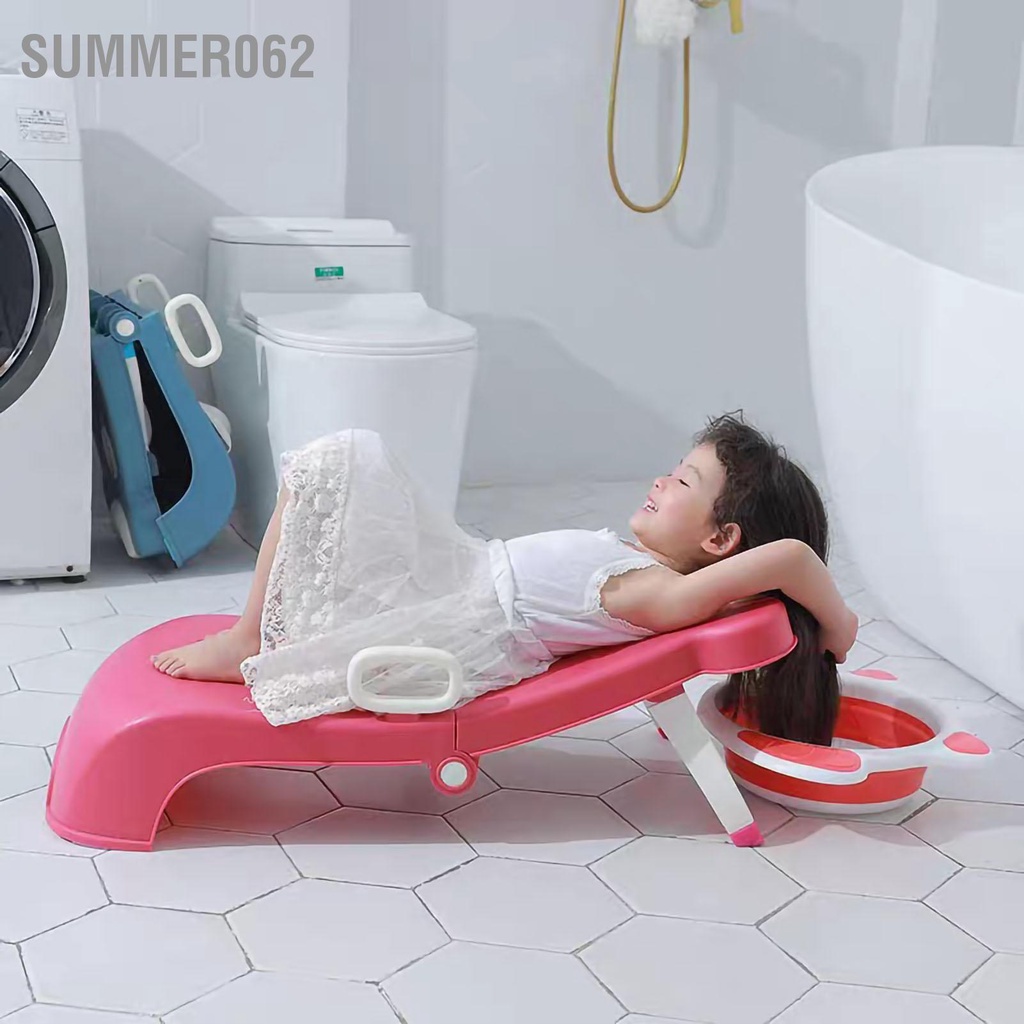 Summer062 Ghế gội đầu cho trẻ em Ổn định có thể gập lại bé trong gia đình