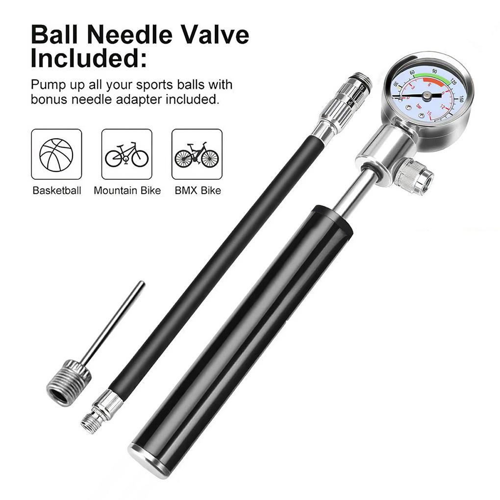 1 Bộ Dụng Cụ Bơm Hơi Xe Đạp Với 3 Kim Bơm Khí