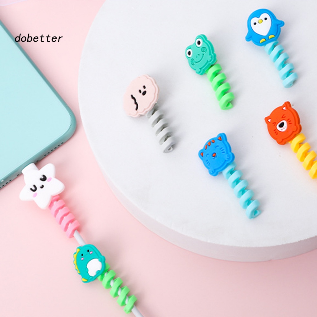 Bộ 2 Phụ Kiện BảO Vệ Dây Cáp Sạc USB Hình Gấu Hoạt Hình