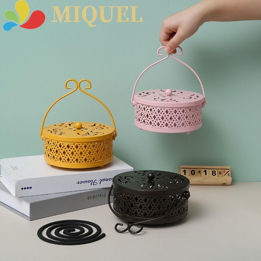 Khay Đựng Nhang Muỗi Bằng Kim Loại Có Nắp Phong Cách Nghệ Thuật