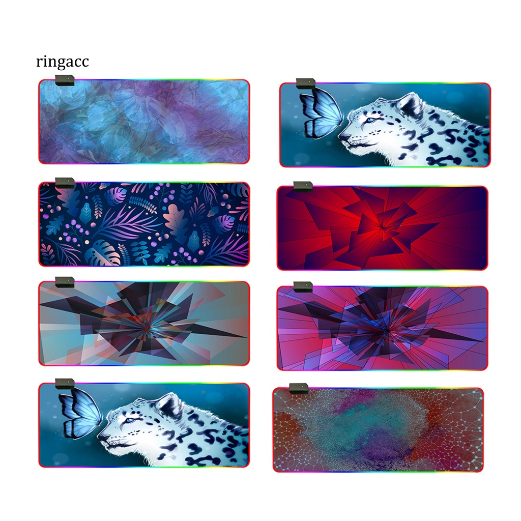 Tấm Lót Chuột Cao Su RGB Dày Một Mặt Cỡ Lớn Chống Trượt Chống Thấm Nước Sử Dụng Nguồn USB