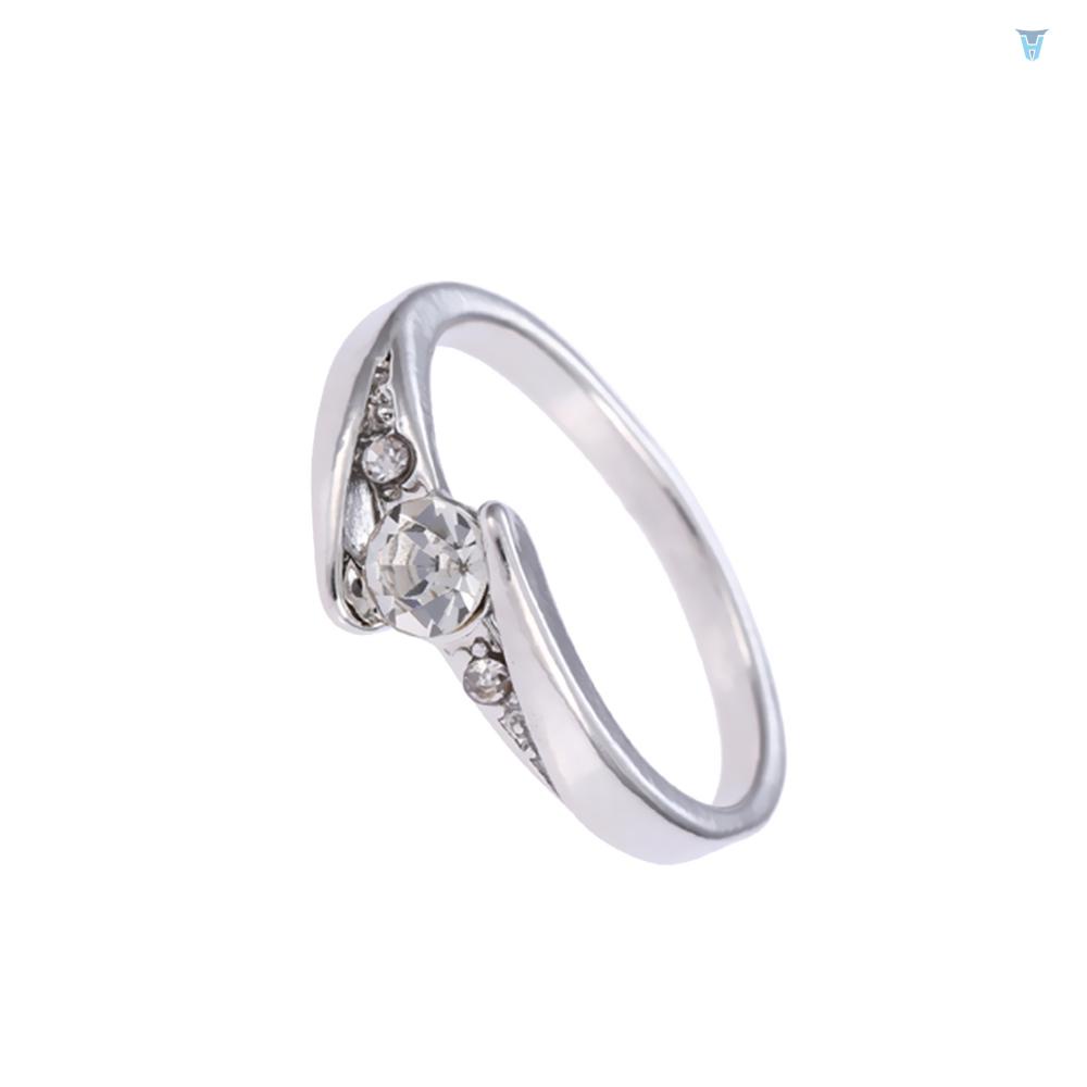 Yula) Nhẫn Cặp Đôi Bằng Hợp Kim Đính Kim Cương Tinh Tế Độc Đáo Làm Quà Tặng Kỷ Niệm Hàng Ngày