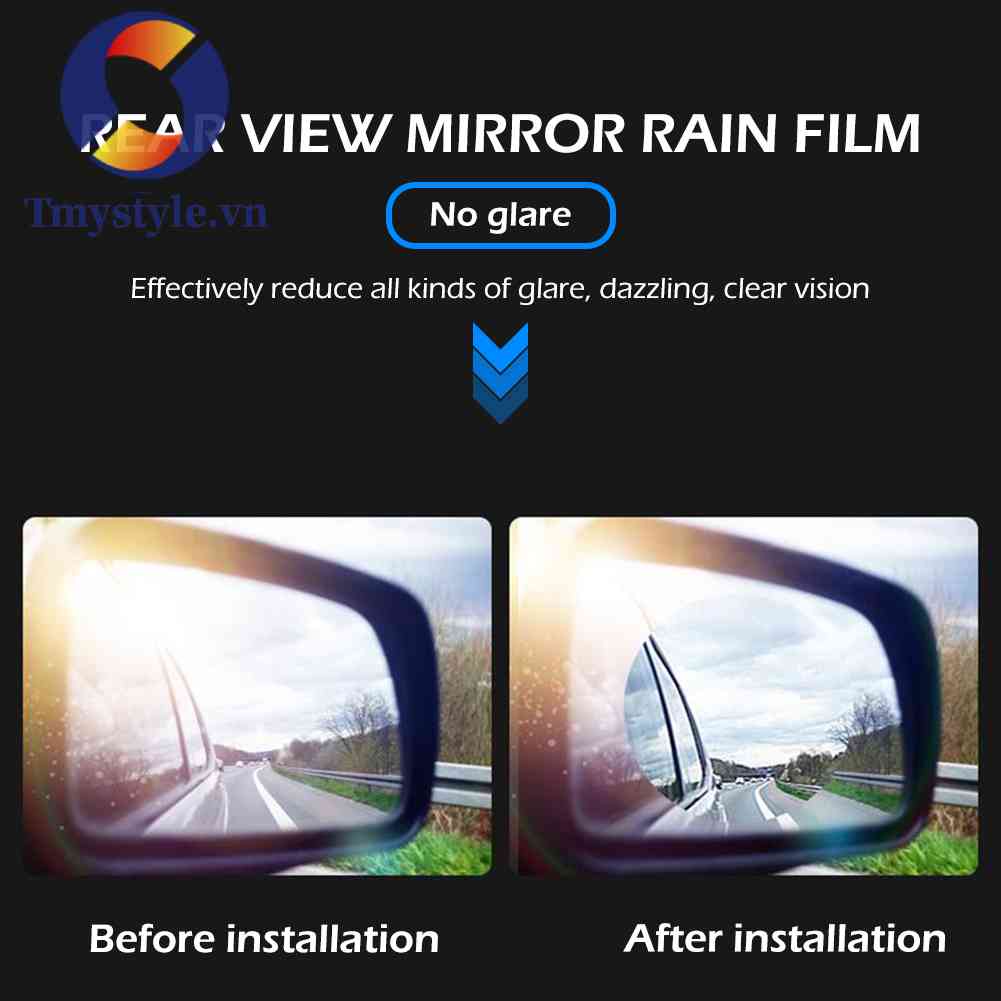Bộ 6 / 4 / 2 Vỏ Bọc Kính Chiếu Hậu Xe Hơi Chống Nước Mưa Tiện Dụng