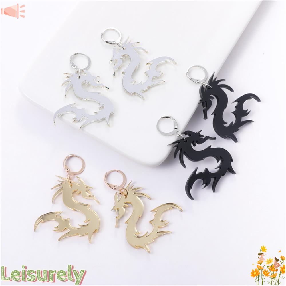 Bông Tai Hình Phi Tiêu Bằng Acrylic Mặt Gương Độc Đáo Thời Trang Đường Phố