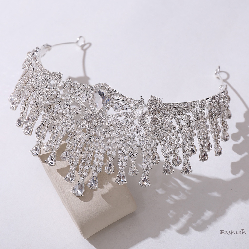 Vương Miện Cài Tóc Đính Đá Pha Lê Cỡ Lớn Dành Cho Người Lớn