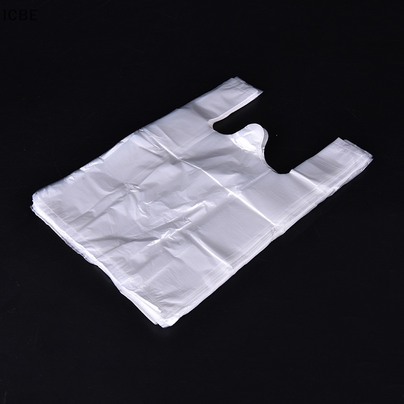 Set 100 Túi Mua Sắm Bằng Nhựa Có Tay Cầm Tiện Lợi
