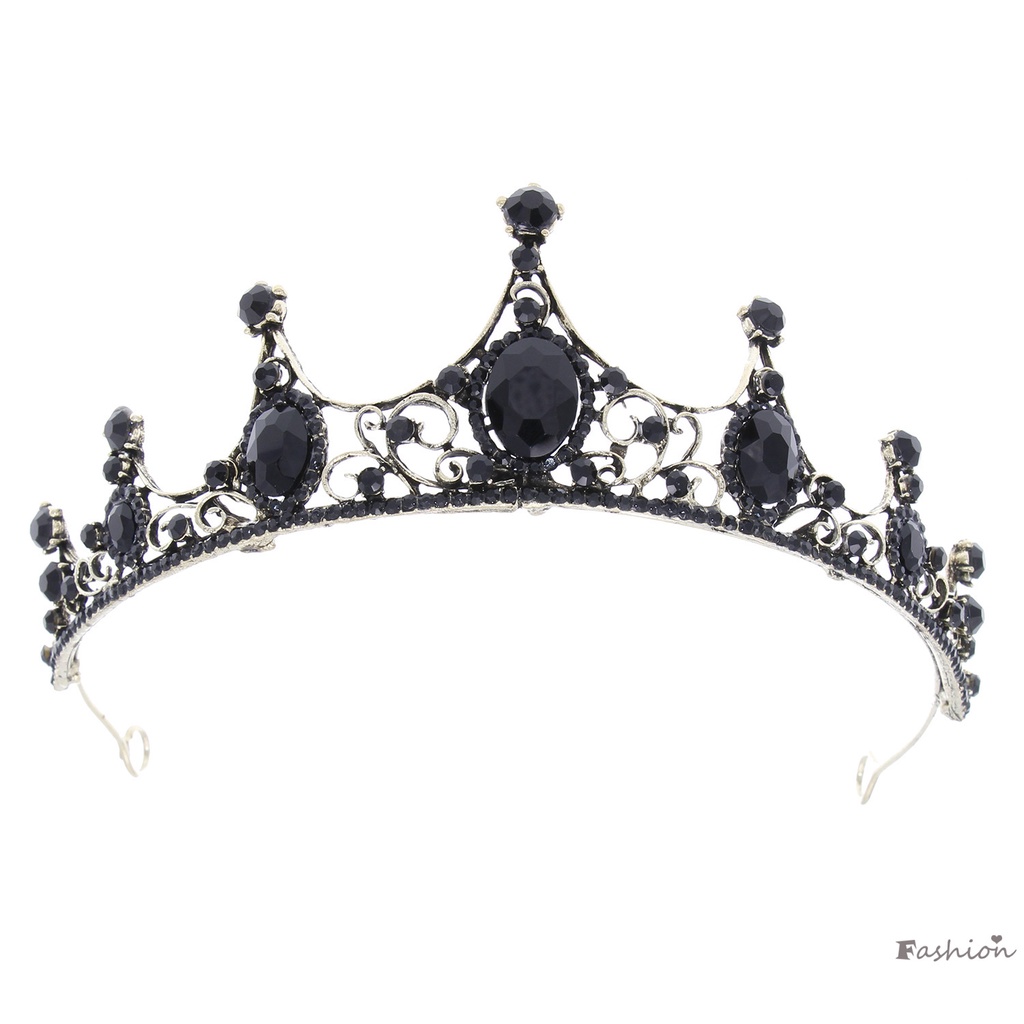 Vương Miện Cài Tóc Màu Đen Thiết Kế Tinh Tế