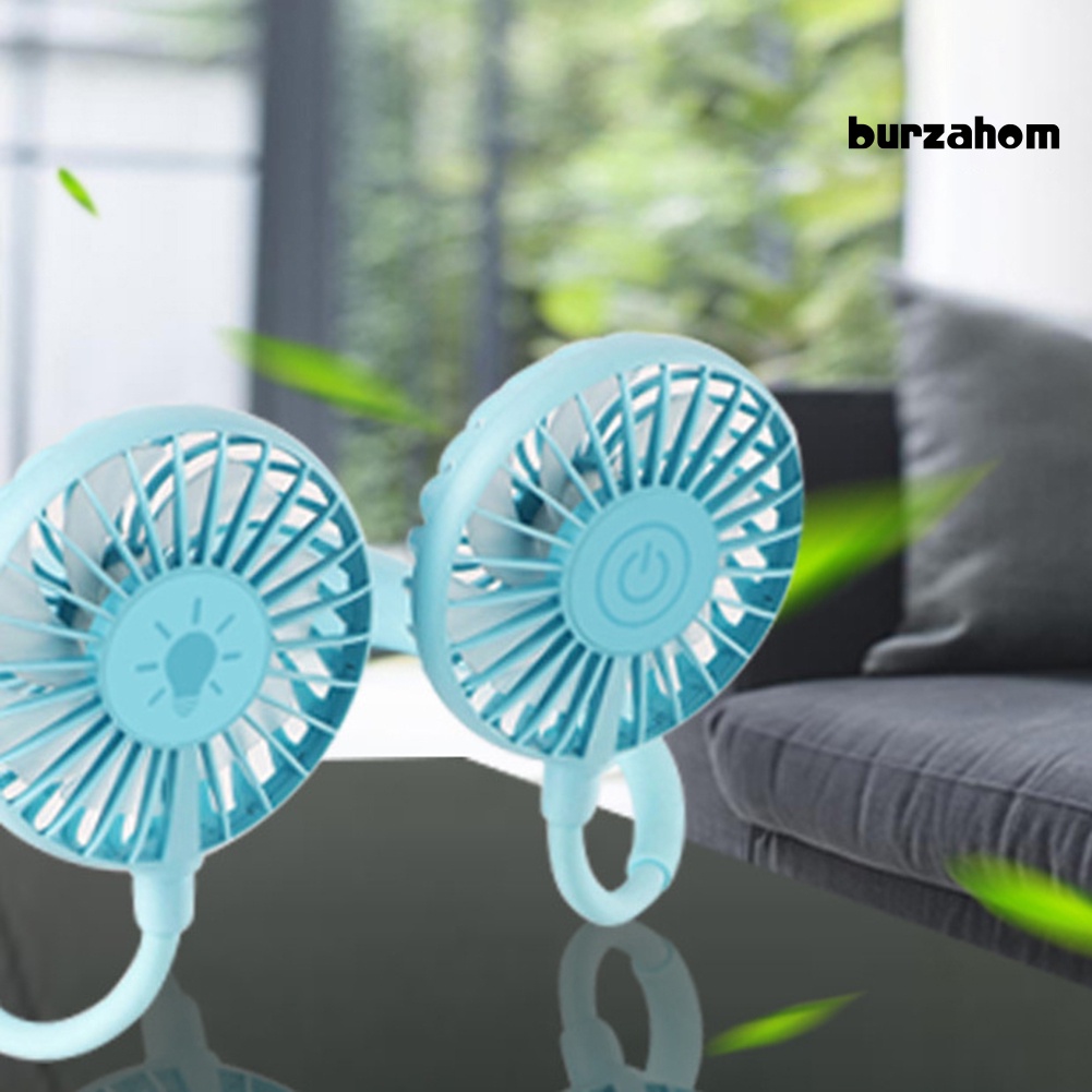 Quạt Làm Mát Đeo Cổ Sạc Cổng USB Có Đèn LED Có Thể Gấp Gọn Tiện Dụng
