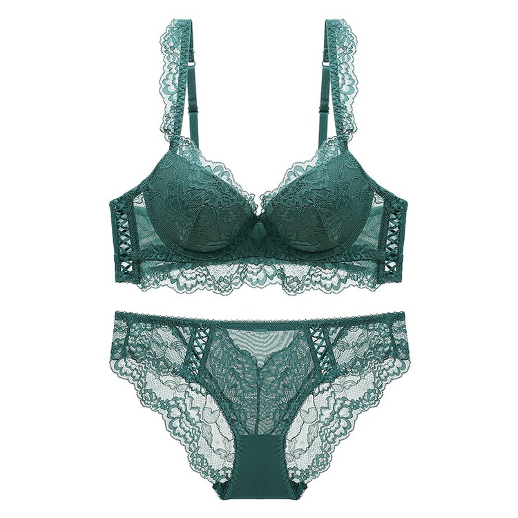 Set Đồ Lót Ren Có Gọng Nâng Ngực Gợi Cảm Cho Nữ