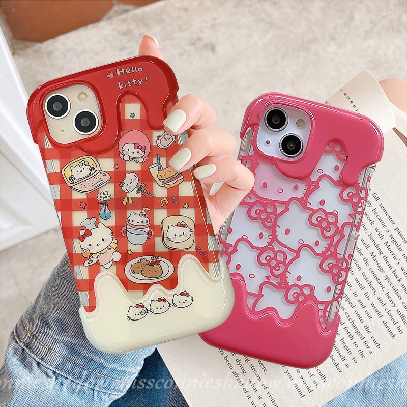 MissConnie Ốp Điện Thoại TPU Mềm Chống Sốc In Hình Hello Kitty Dễ Thương Cho IPhone14 13 11 12 Pro Max XR 7 8 + X XS Max 7 + 8 + SE 2020