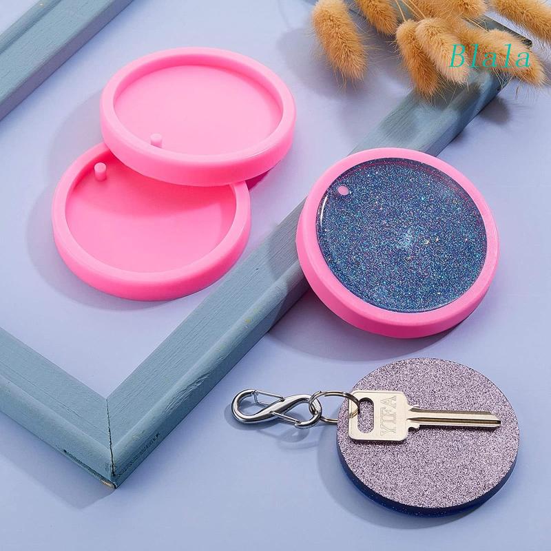 Khuôn Silicone Hình Tròn Làm Mặt Dây Chuyền Trang Sức Thủ Công