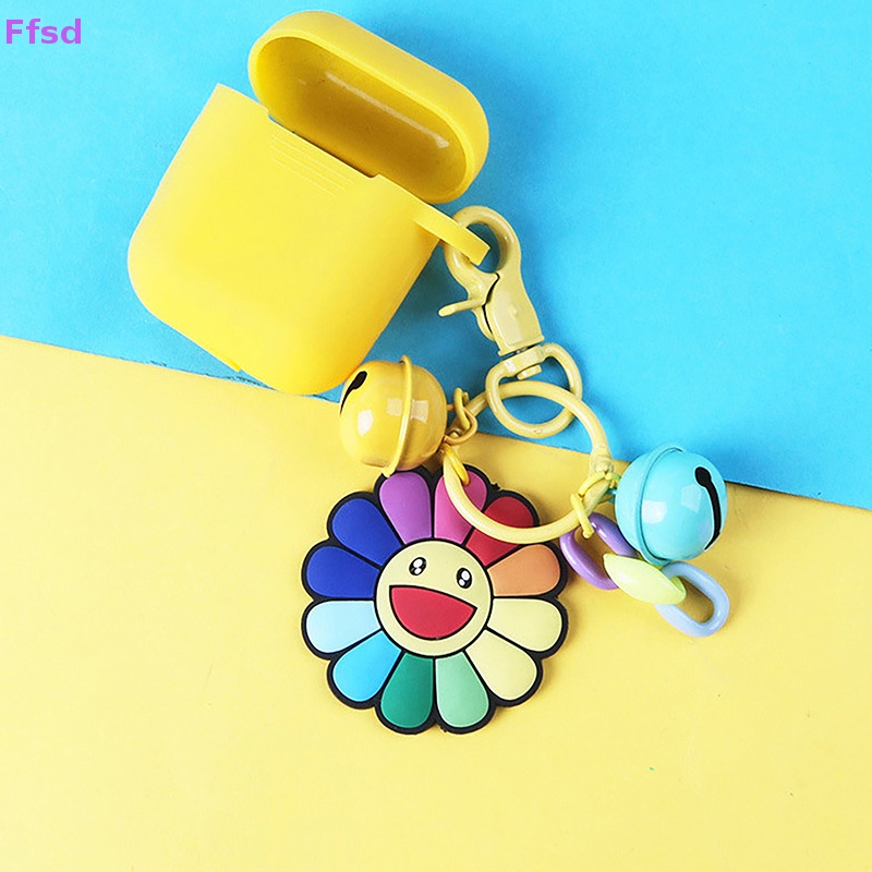 {Ffsd} Móc Khóa Hình Mèo Hoạt Hình Mặt Cười Hoa Hướng Dương Mặt Cười Sáng Tạo Dễ Thương * Bán