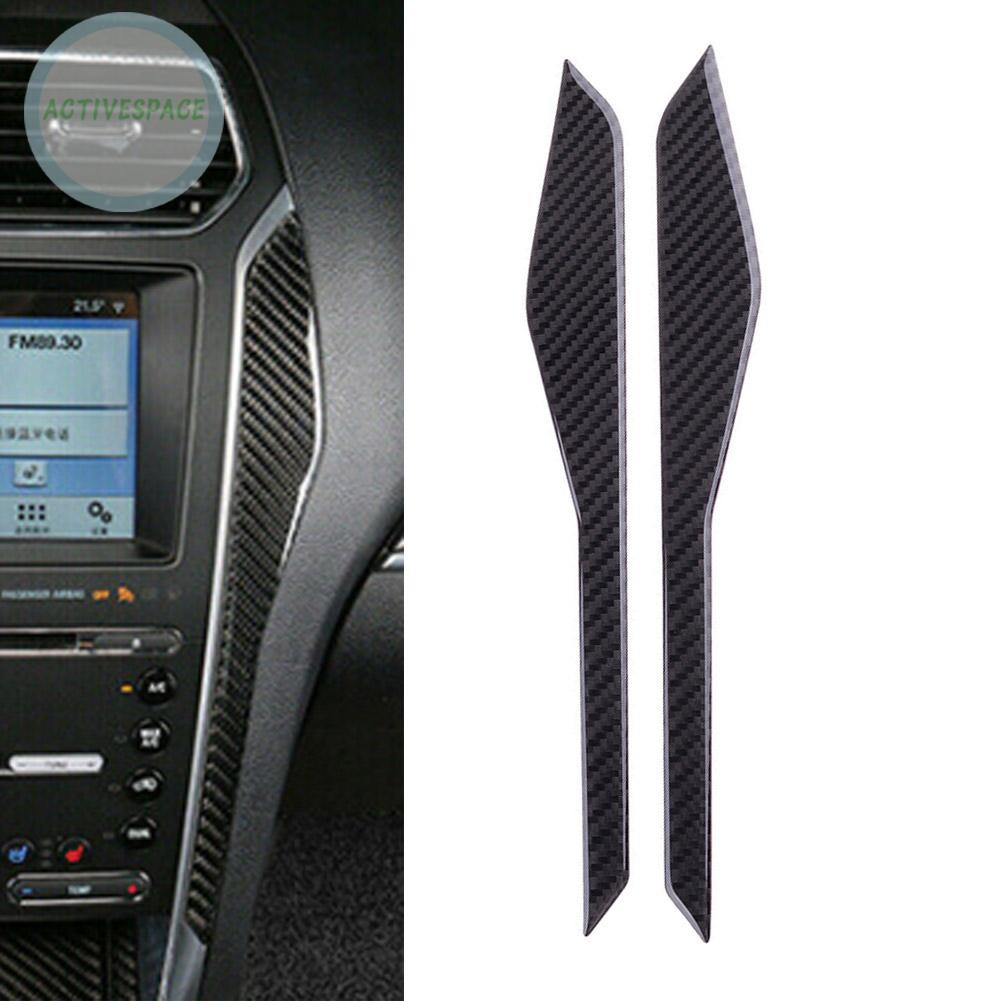 2Pcs Carbon Fiber Center Console Panel Cover Trim Fit For Ford Explorer 2016-19【Ford】