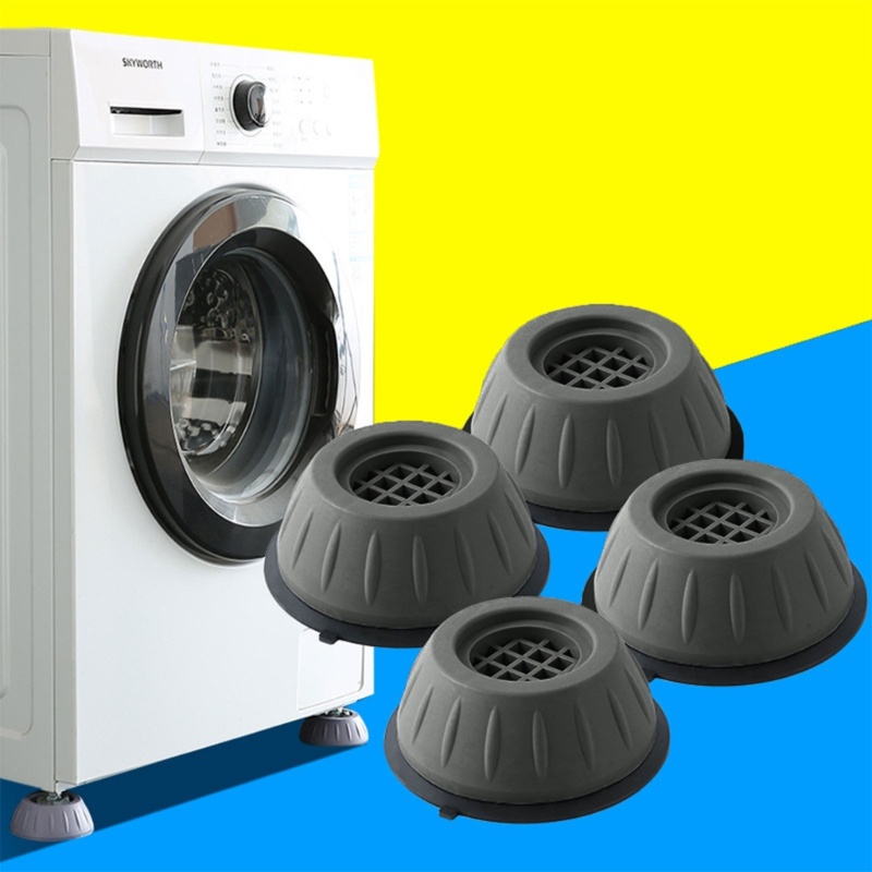 Set 4 Đệm Tròn Lót Nâng Chiều Cao Chân Tủ Lạnh Chống Rung