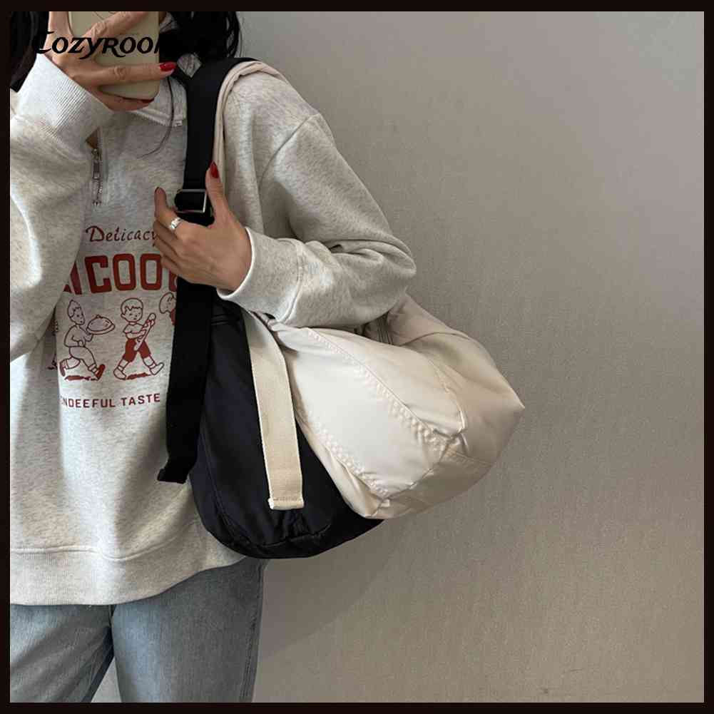 Túi Đeo Chéo Hình Bánh Bao Đơn Giản Thời Trang Cho Nữ