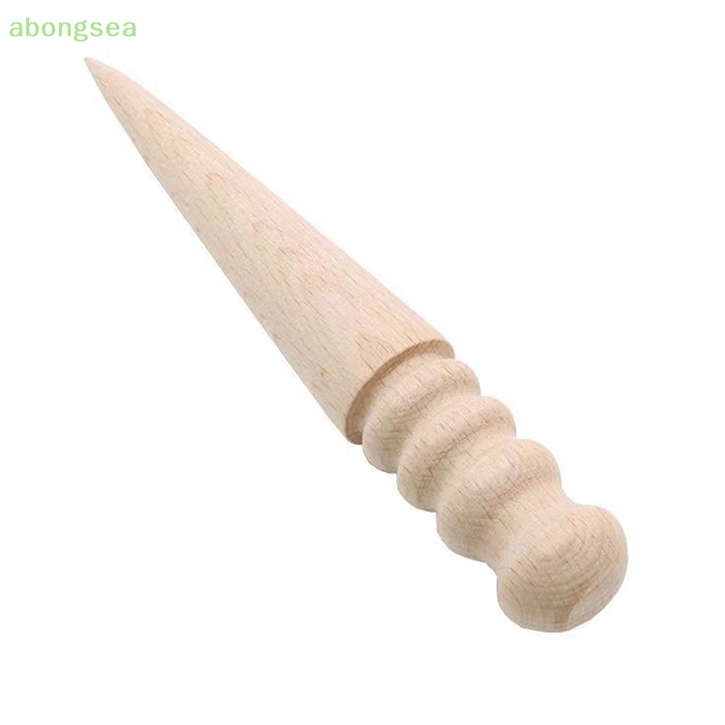 Abongsea Bộ Dụng Cụ Làm Đồ Da Thủ Công Bằng Gỗ Trơn Chuyên Dụng