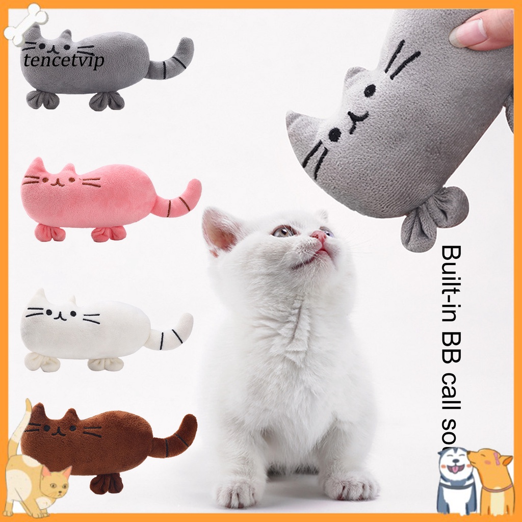 Đồ Chơi Mềm Phát Ra Âm Thanh Hình Mèo Kitty Bằng Nhựa PP Trong Suốt Giúp Giảm Căng Thẳng