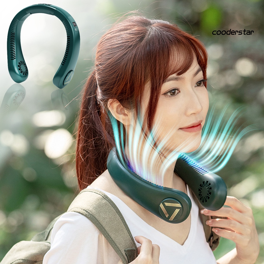 1 Bộ Quạt Không Cánh 3 Tốc Độ Rảnh Tay Bằng Nhựa 4000mAh Có Thể Điều Chỉnh