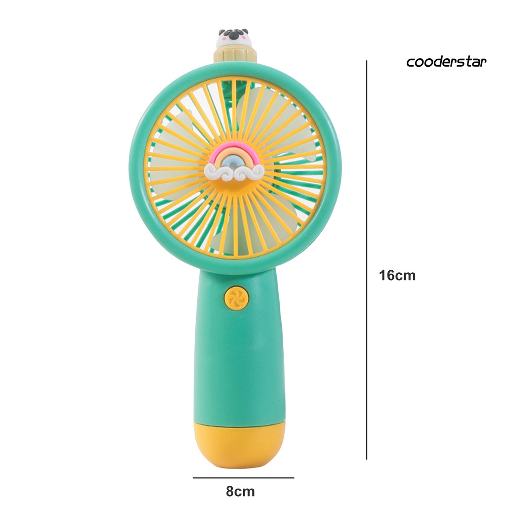 1 Bộ Quạt Cầm Tay 3 Cánh Cánh Lớn Không Dây Mềm Mại Tiếng Ồn Thấp