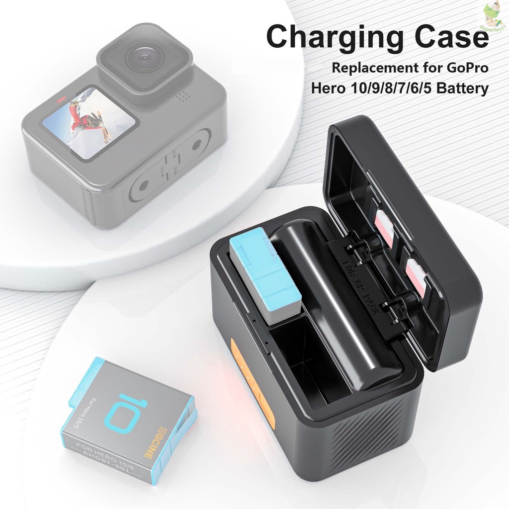 ZGCINE PS-G10 mini Portable Sports Camera Battery Fast Charging Case 5200mAh Wireless Dual Battery Charger with Type-C P   Came-6.5