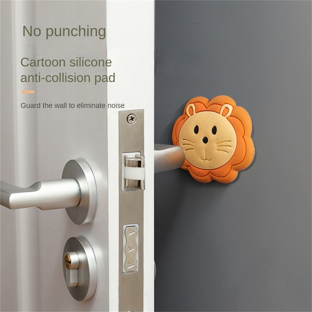 Miếng Chặn Tay Nắm Cửa / Tường / Tủ Lạnh Chống Va Chạm Hình Động Vật Hoạt Hình Dễ Thương
