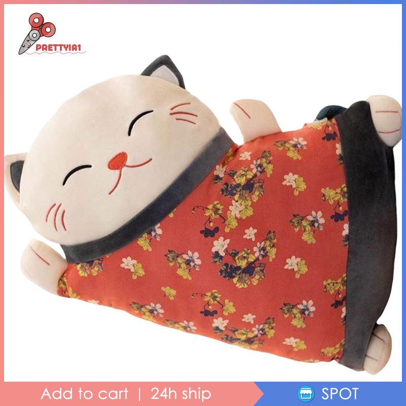 Gối Hình Mèo May Mắn Hoạt Hình Tháo Rời Được Prettyia1 Làm Quà Tặng Năm Mới