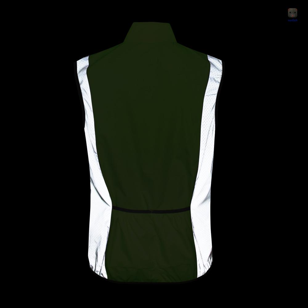 Wosawe Áo Khoác Không Tay Phản Quang Thoáng Khí Chuyên Dụng Chạy Bộ Đạp Xe Ban Đêm