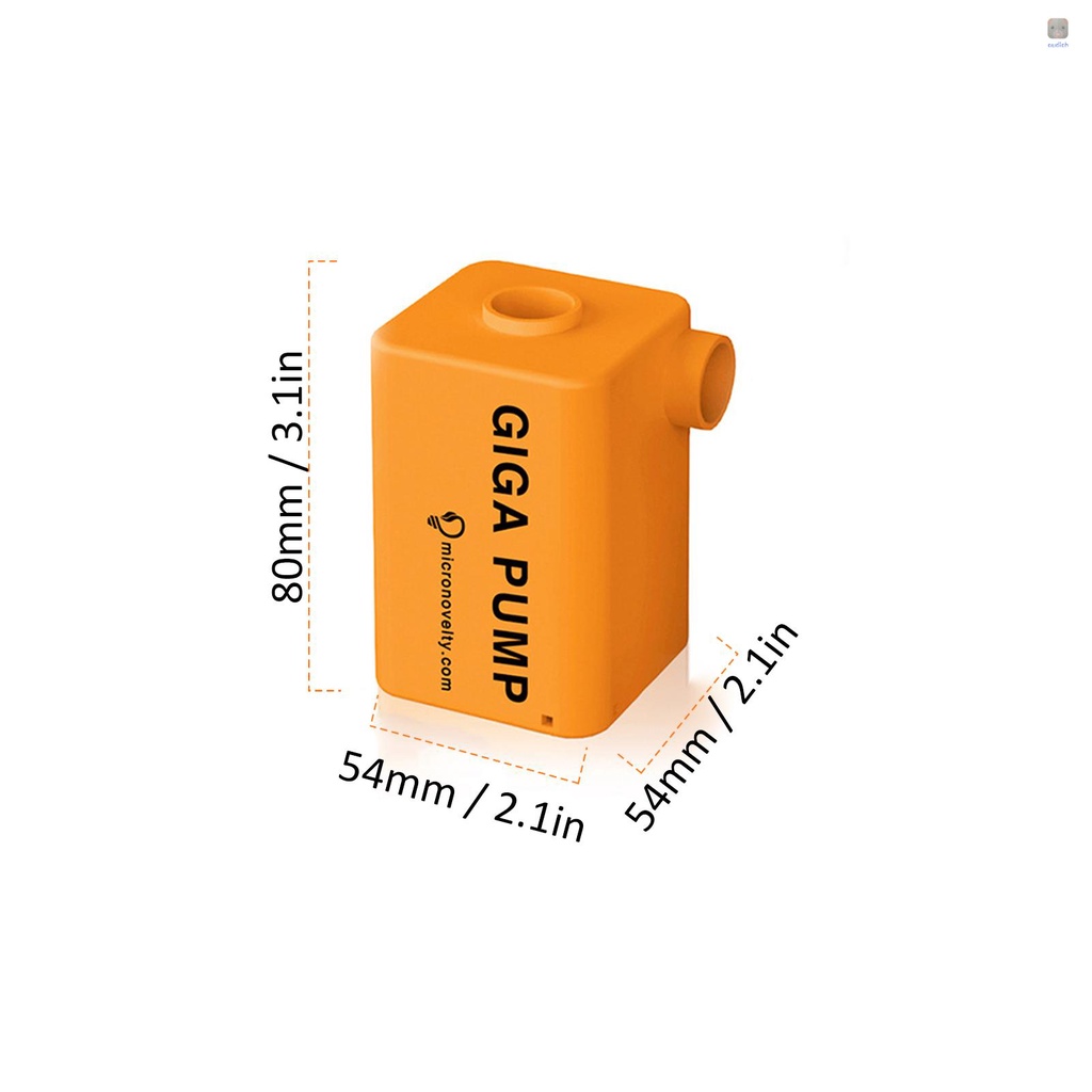 Máy Bơm Hơi Nén Khí 2 Trong 1 Sạc USB 1800PA Đa Năng Kèm 3 Đầu Phun Tiện Dụng