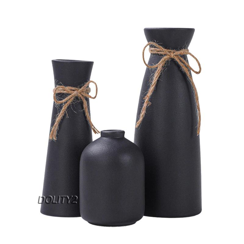 [Dolity2] Bộ 3 Bình Hoa Sứ Để Bàn Phong Cách Phật Giáo Bắc Âu