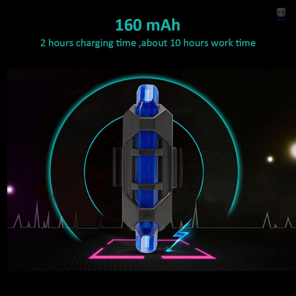 Đèn LED Sạc USB 4 Chế Độ 160mAh Chất Lượng Cao Cho Xe Đạp