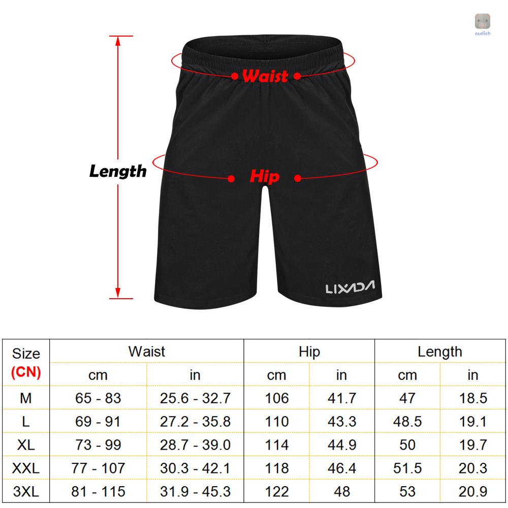 Quần ngắn đi xe đạp Nam Lixada Siêu Nhẹ Phối Lưới Lưng