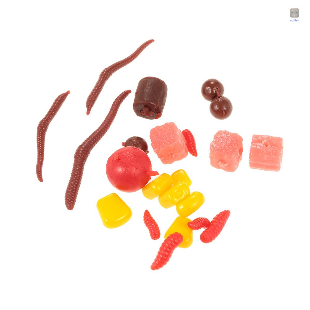 Bộ 73 Mồi Giun Giả Câu Cá Bằng Nhựa Mềm Có Mùi Thơm