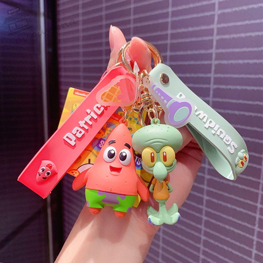 Móc Khóa Hợp Kim Họa Tiết Hoạt Hình AUGUSTINA Krabs Boss Tentacles Patrick Star Squidward